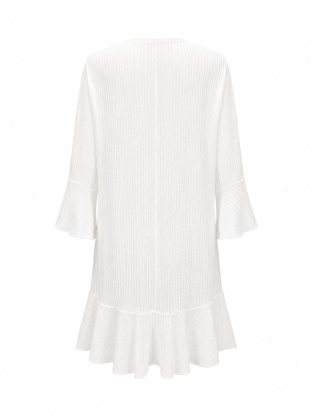 Cupshe Crisp Weave White Cover-Up Kimono Large - Picture 5 of 6